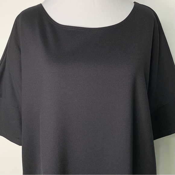 HATCH Women's Black Scoop Neck Mini Length Maternity T-Shirt Dress Size 2 Medium - Picture 3 of 11